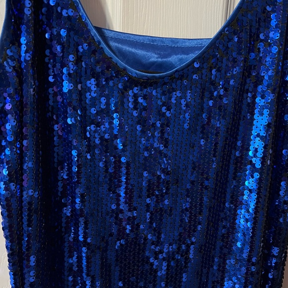 Allregra K royal blue sequin party/new years eve dress size M; like new - Picture 4 of 10